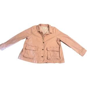 ME by Jennie Garth Pink Utility Jacket XL Cotton Repreve Blend